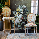 Барный стул из массива бука светло-зеленый с растительным орнаментом Raffael Angel Green Bar stool варинант исполнения - 8 | Loft Concept в Екатеринбурге