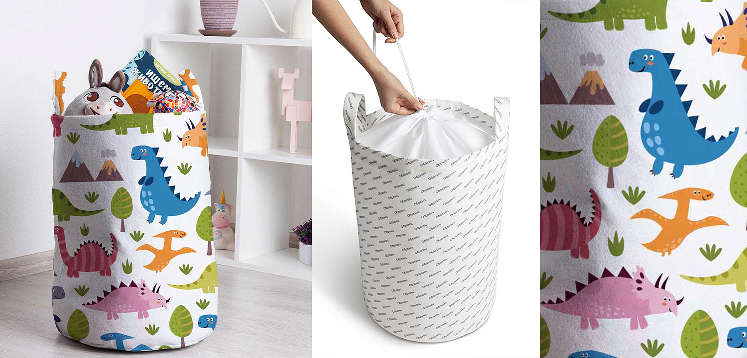 Корзина Colored Dinosaurs Basket Корзина Colored Dinosaurs Basket - Loft-Concept в Екатеринбурге