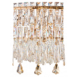 Люстра круглая с хрустальными подвесками на золотистом каркасе Roul Crystal Light варинант исполнения - 10 | Loft Concept в Екатеринбурге