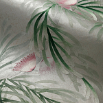 Обои ручная роспись Silk Tree Colourway SC-92 on Crackled Silver on Shell Pink metallic silk варинант исполнения - 1 | Loft Concept в Екатеринбурге