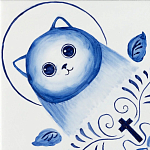 Плитка с узором Котики варинант исполнения - 2 | Loft Concept в Екатеринбурге