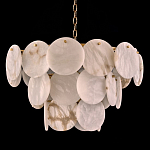 Люстра трехъярусная с подвесками из округлых элементов Cryptocrystalline Stone варинант исполнения - 1 | Loft Concept в Екатеринбурге