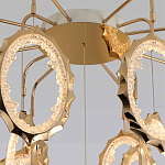 Потолочный светильник светодиодный с золотистым каркасом Ring of Fire варинант исполнения - 2 | Loft Concept в Екатеринбурге