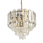 Люстра многоярусная с овальными прозрачными подвесками 36 см Harmonica варинант исполнения - 1 | Loft Concept в Екатеринбурге