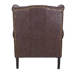 Кресло из натуральной кожи на 4-х деревянных ножках из массива бука Thomas Armchair brown варинант исполнения - 3 | Loft Concept в Екатеринбурге