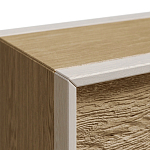 Тумба 2 ящика с подсветкой на рельефном фасаде Warm Industrial варинант исполнения - 9 | Loft Concept в Екатеринбурге