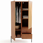 Шкаф с геометрическим рисунком на дверцах Anders Dark Wood варинант исполнения - 4 | Loft Concept в Екатеринбурге