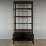 Стеллаж со стеклянными полками Elsa Dreams Walnut варинант исполнения - 4 | Loft Concept в Екатеринбурге