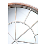 Зеркало-окно настенное в венецианском стиле с деревянной рамой бежевого цвета Venetian Smooth варинант исполнения - 2 | Loft Concept в Екатеринбурге