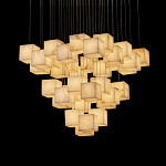 Люстра подвесная с квадратными плафонами из натурального камня Glowing Spheres варинант исполнения - 6 | Loft Concept в Екатеринбурге