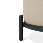 Банкетка овальная бежевый велюр на 4-х металлических ножках черного цвета SANJAY варинант исполнения - 4 | Loft Concept в Екатеринбурге