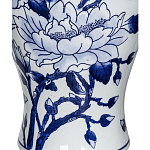 Ваза с бело-синей росписью и изображением цветов Blue & White Ornament варинант исполнения - 1 | Loft Concept в Екатеринбурге