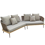 Диван садовый угловой Counter серый варинант исполнения - 1 | Loft Concept в Екатеринбурге