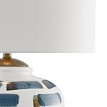 Настольная лампа керамическая с белым тканевым абажуром Perfect White Canvas варинант исполнения - 1 | Loft Concept в Екатеринбурге