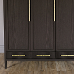 Большой Шкаф Primo Темный орех с 3 дверьми и 3 выдвижными ящиками варинант исполнения - 2 | Loft Concept в Екатеринбурге