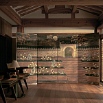 Обои ручная роспись The Art of Learning and Steps for the Flowers by Teo Yang Special Colourway on purple painted Xuan paper варинант исполнения - 1 | Loft Concept в Екатеринбурге