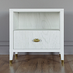 Прикроватная тумбочка с полкой Elsa Dreams White варинант исполнения - 5 | Loft Concept в Екатеринбурге