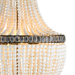 Люстра каплевидной формы декорированная нитями стеклянных бусин молочного цвета Bead threads варинант исполнения - 1 | Loft Concept в Екатеринбурге