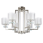 Люстра с 6-ю цилиндрическими плафонами из стекла Laurent варинант исполнения - 3 | Loft Concept в Екатеринбурге