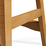 Барный стул со спинкой и подлокотниками на 4-х деревянных ножках Кремовый Велюр Ava Charm варинант исполнения - 7 | Loft Concept в Екатеринбурге