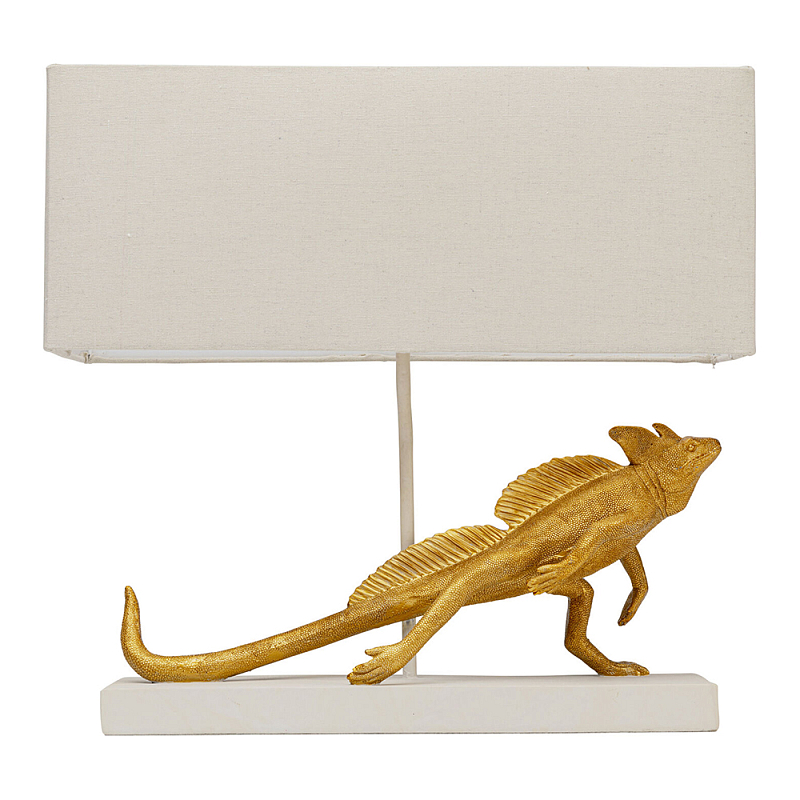 Настольная лампа Золотая Игуана Бежевый Золотой в Екатеринбурге | Loft Concept 