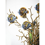 Ваза зеленая с бронзовыми ветвями и фарфоровыми рыбками Eden Garden варинант исполнения - 2 | Loft Concept в Екатеринбурге