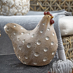 Статуэтка курица с текстурной поверхностью бежевого цвета Rustic Chicken варинант исполнения - 3 | Loft Concept в Екатеринбурге