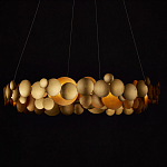 Люстра круглая из многослойных золотых дисков Metal Disc Chandelier варинант исполнения - 6 | Loft Concept в Екатеринбурге