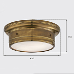 Потолочный светильник круглый цвета состаренная латунь Modern Simple Ceiling Light варинант исполнения - 5 | Loft Concept в Екатеринбурге