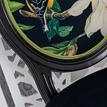 Стул чёрный из натурального бука с изображением птица в саду Blooming Magnolias варинант исполнения - 3 | Loft Concept в Екатеринбурге