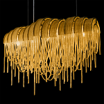 Люстра подвесная с металлическими цепочками и изогнутыми металлическими дугами 72 см Atlantis Chain варинант исполнения - 19 | Loft Concept в Екатеринбурге