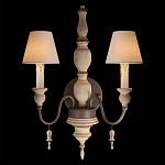 Бра с двумя конусовидными белыми тканевыми абажурами Terrain варинант исполнения - 2 | Loft Concept в Екатеринбурге