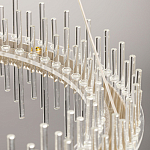 Люстра круглая с прозрачными стеклянными трубками 51 см Nembus варинант исполнения - 11 | Loft Concept в Екатеринбурге