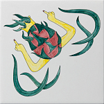 Плитка дизайнерская Драконий фрукт варинант исполнения - 2 | Loft Concept в Екатеринбурге