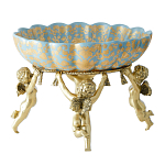 Чаша с орнаментом на бронзовых ножках в виде ангелов Eden Garden варинант исполнения - 1 | Loft Concept в Екатеринбурге