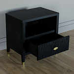 Прикроватная тумбочка с полкой Elsa Dreams Black варинант исполнения - 2 | Loft Concept в Екатеринбурге