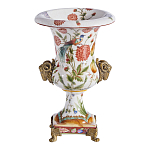 Ваза из фарфора с бронзовыми Овнами Bronze Aries варинант исполнения - 1 | Loft Concept в Екатеринбурге