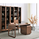 Стол рабочий округлой формы с 3-мя ящиками  Working Moonnut Table варинант исполнения - 3 | Loft Concept в Екатеринбурге