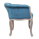 Кресло низкое в стиле прованс Louis French Armchair blue velour варинант исполнения - 1 | Loft Concept в Екатеринбурге