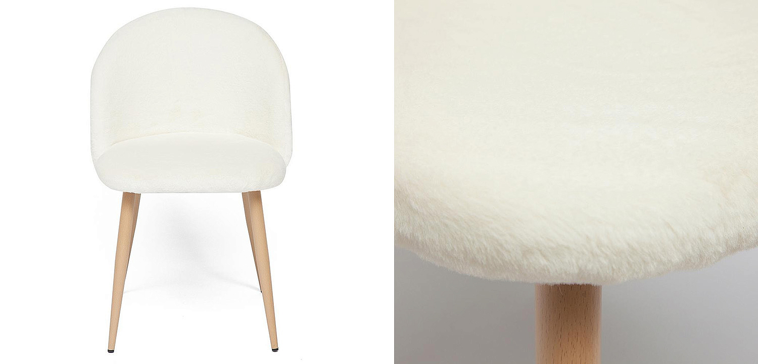 Стул Lea white plush - Loft-Concept в Екатеринбурге
