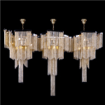 Люстра большая из золотистых металлических цепочек Atlantis Chain варинант исполнения - 1 | Loft Concept в Екатеринбурге