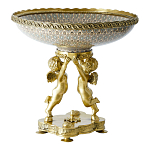 Чаша фарфоровая на двух бронзовых ангелах Eden Garden варинант исполнения - 2 | Loft Concept в Екатеринбурге