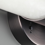 Бра с вытянутым цилиндрическим плафоном из белого алебастра на круглом основании Темная Латунь Cryptocrystalline Stone варинант исполнения - 3 | Loft Concept в Екатеринбурге