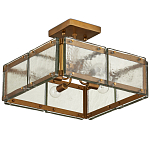 Потолочный светильник квадратный из толстого литого стекла Cast Glass варинант исполнения - 5 | Loft Concept в Екатеринбурге