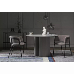 Стул полукруглый с каркасом из металла и мягким сиденьем и спинкой Soft Chenille варинант исполнения - 3 | Loft Concept в Екатеринбурге