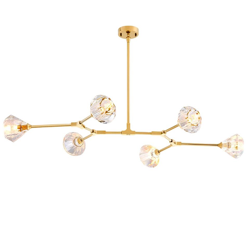 Люстра Chandelier Salasco Gold Золотой Прозрачный (Transparent) в Екатеринбурге | Loft Concept 