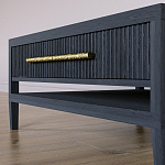 Кофейный стол Primo с двумя ящиками Черный дуб варинант исполнения - 5 | Loft Concept в Екатеринбурге