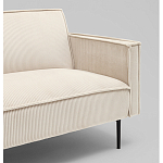 Диван современный вельветовый прямой Worcester Молочный варинант исполнения - 3 | Loft Concept в Екатеринбурге