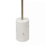 Торшер золотистый с 2-мя подвижными плафонами на белом мраморном основании Streams of Light варинант исполнения - 3 | Loft Concept в Екатеринбурге