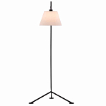 Торшер с черным наклонным корпусом и конусовидным абажуром Black Tripod варинант исполнения - 3 | Loft Concept в Екатеринбурге